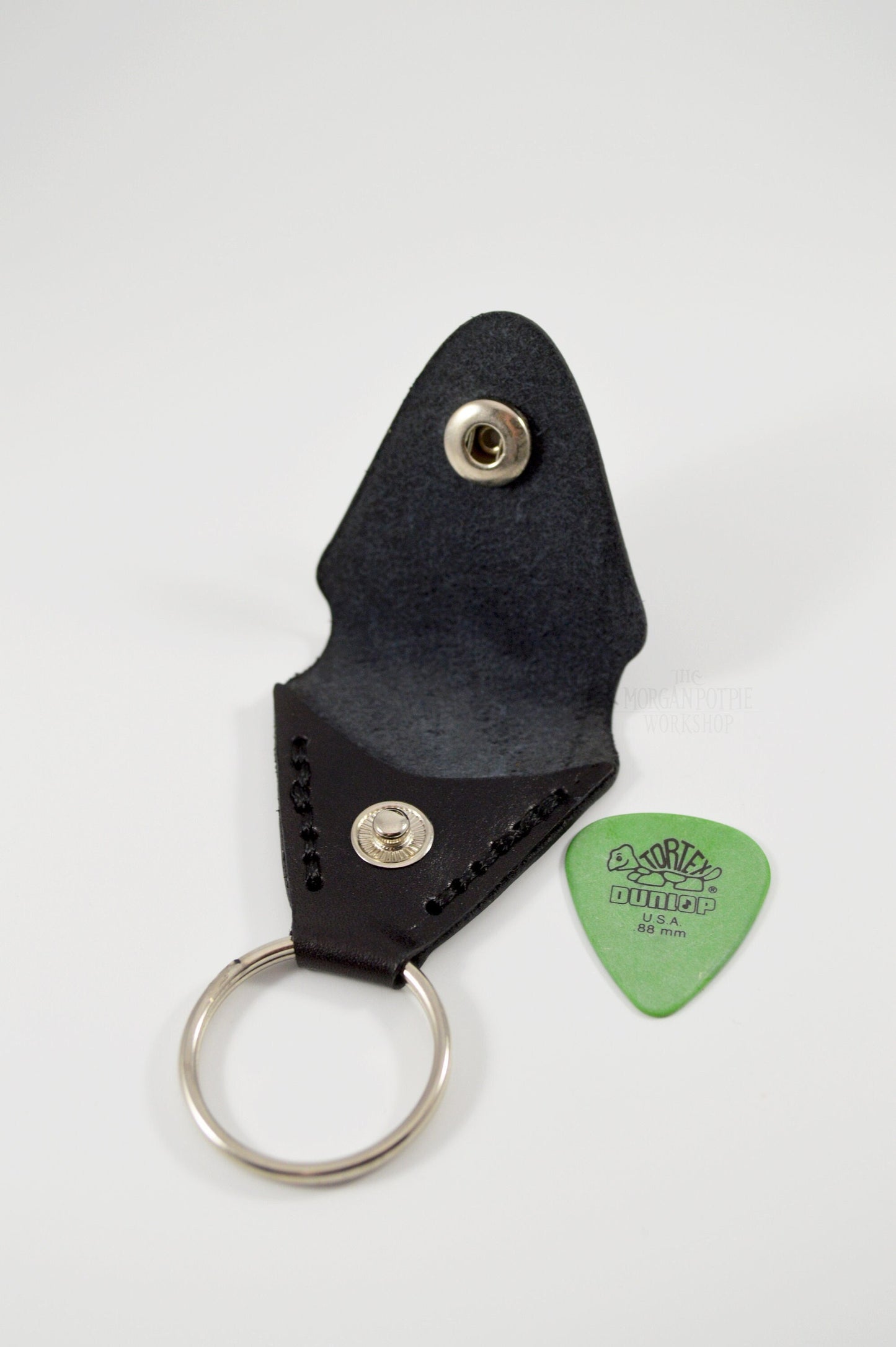 Leather Guitar Pick Holder Key Chain