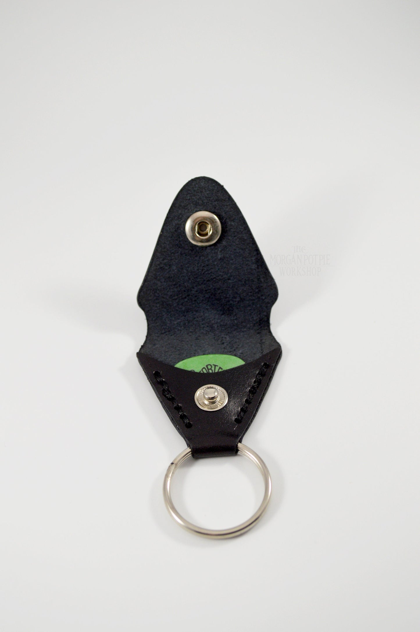 Leather Guitar Pick Holder Key Chain